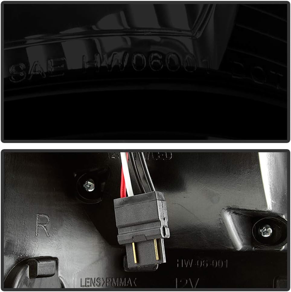 Black Smoke LED Tail Lights Brake Lamps I6314