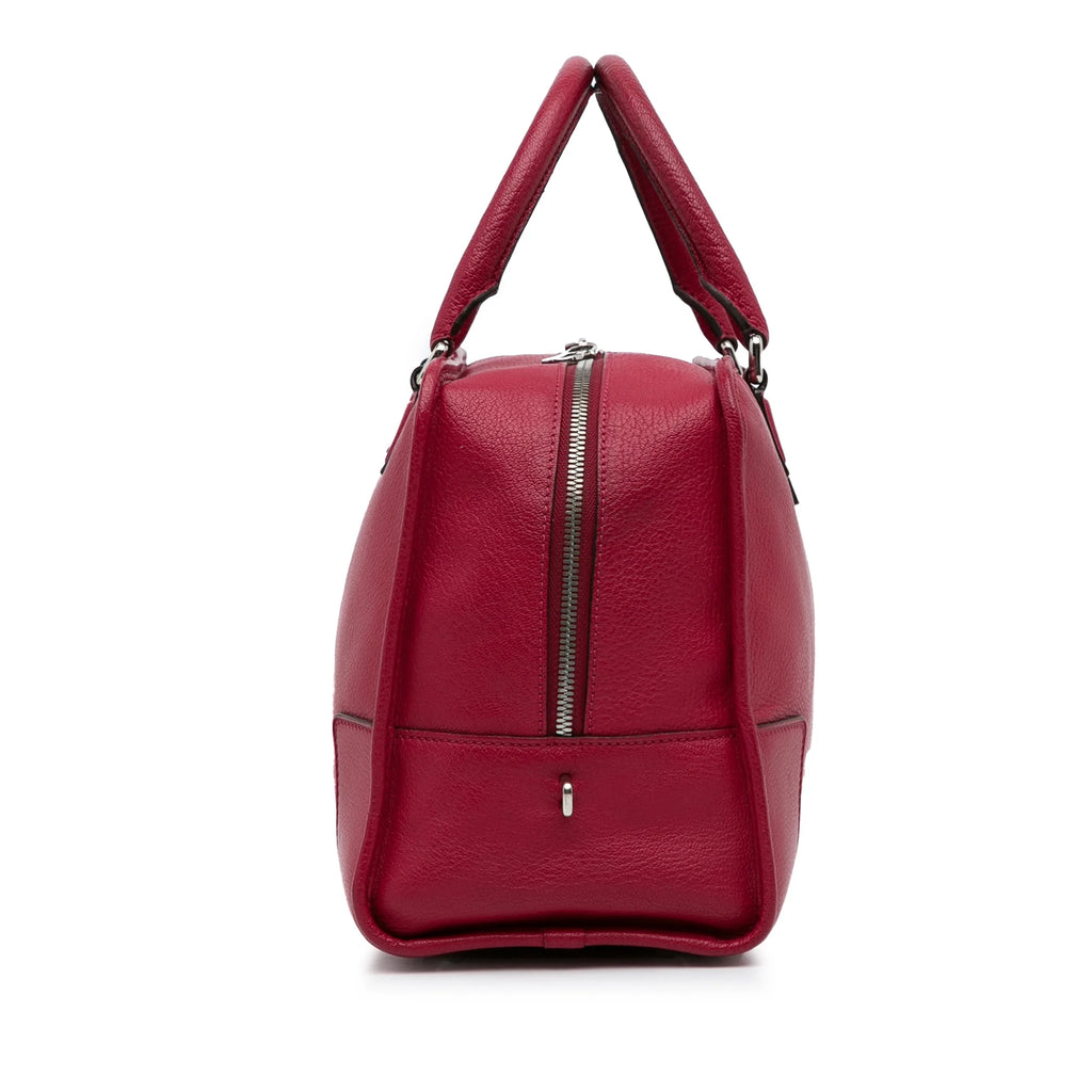 Red Calf Leather Top Handle Handbag S303