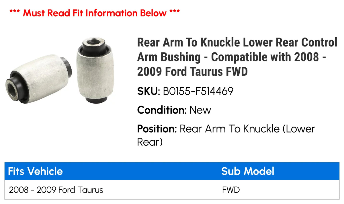 Lower Rear Control Arm Bushing B21388
