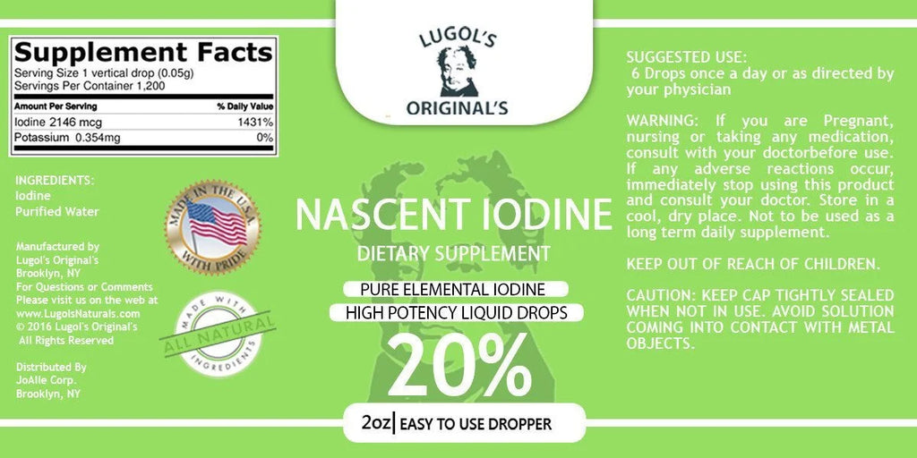 Iodine Liquid Drops Supplement 2oz G195