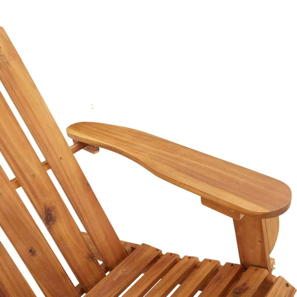 Adirondack Patio Bench with Cushions Solid Wood Acacia V544431