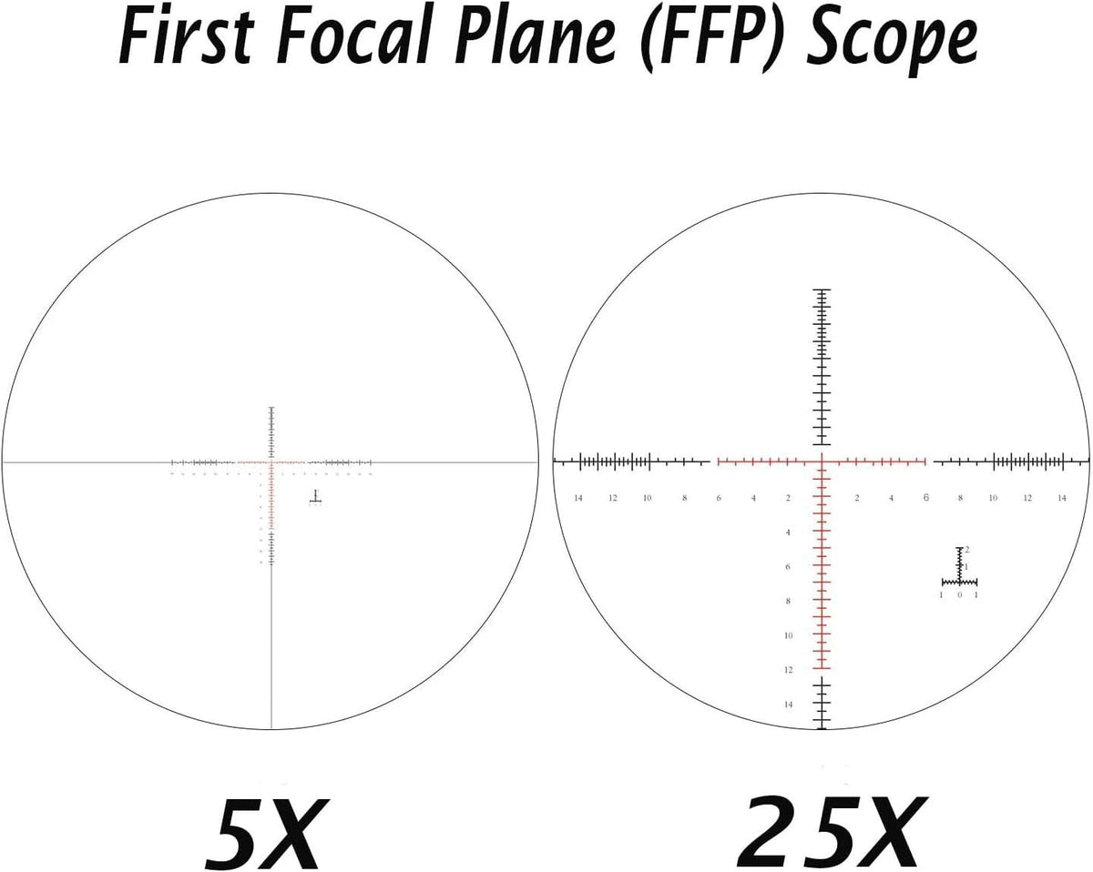 5-25x50 FFP First Focal Plane Scope with Red/Green Illuminated Reticle J8432