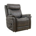 36 Inch Steel Gray Vegan Faux Leather Recliner V595211