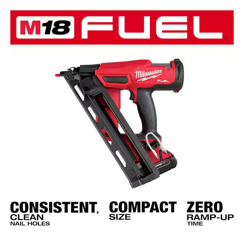 18-Volt Lithium-Ion Brushless Cordless 15-Gauge Angled Finish Nailer Kit with Battery and Charger J7503