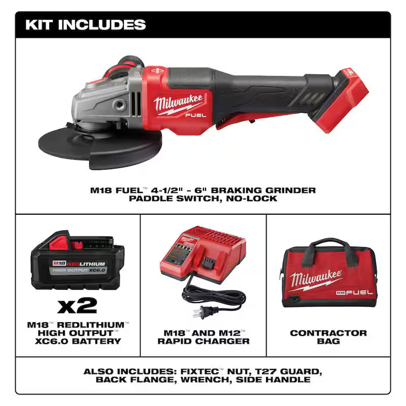 4-1/2 in./6 in. Cordless Angle Grinder Q179149