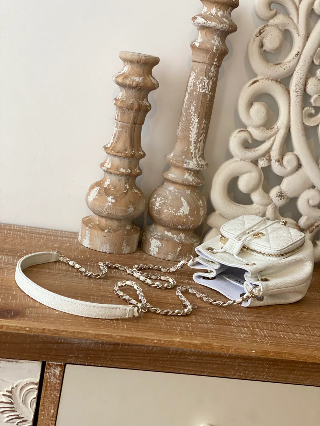 Mini Bucket Bag With Strap White L52164