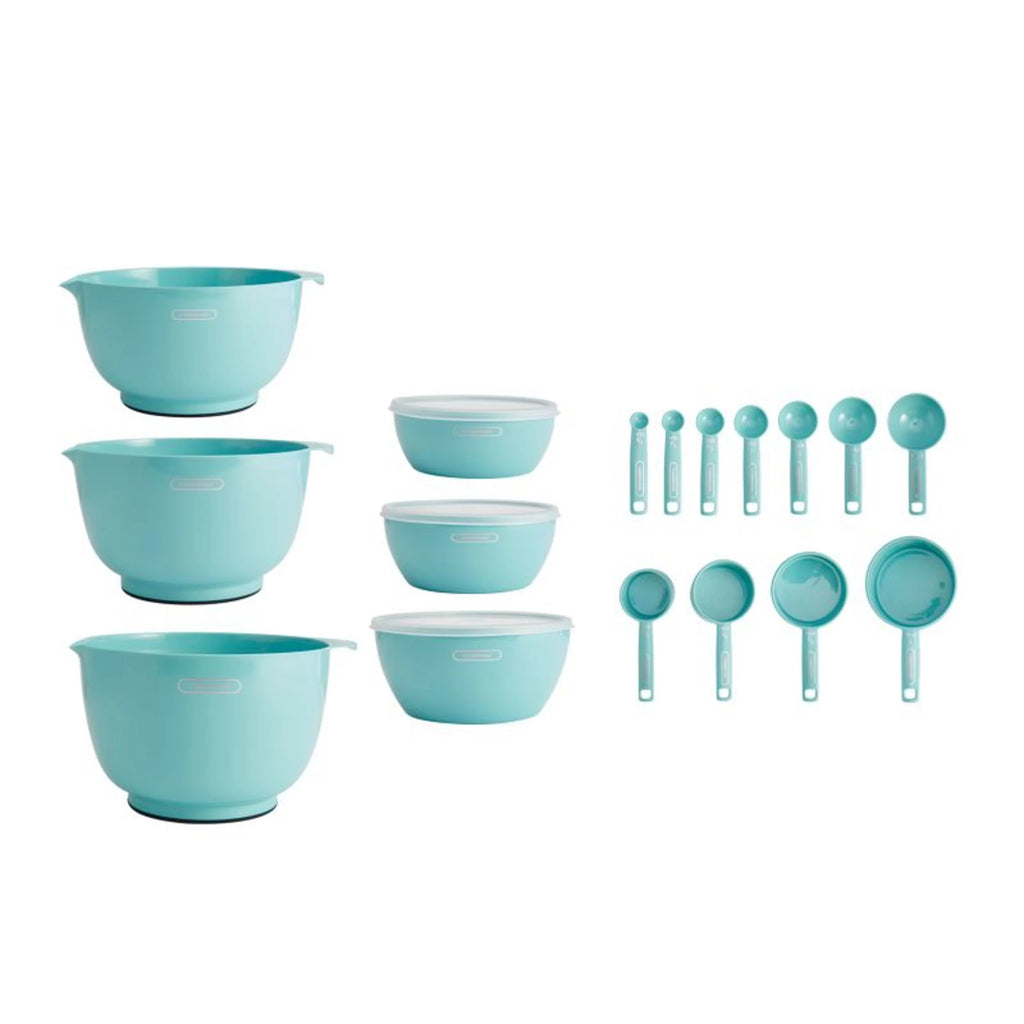 20-piece Plastic Mixing Bowl and Prep Set in Aqua F85770