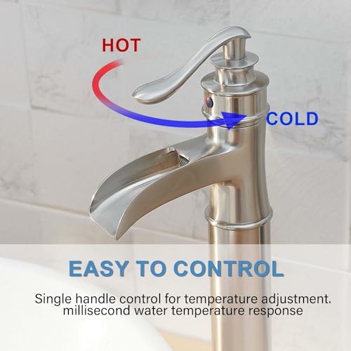 Brushed Nickel Brass Vessel Sink Faucet L93349