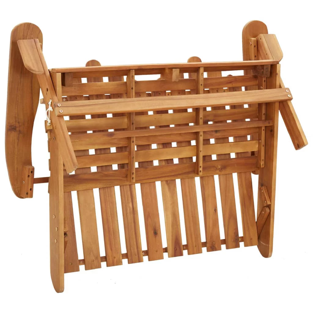 Adirondack Patio Bench with Cushions Solid Wood Acacia V544431