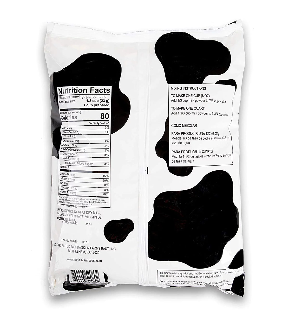 Instant Nonfat Dry Milk 5 Pound Bag A888