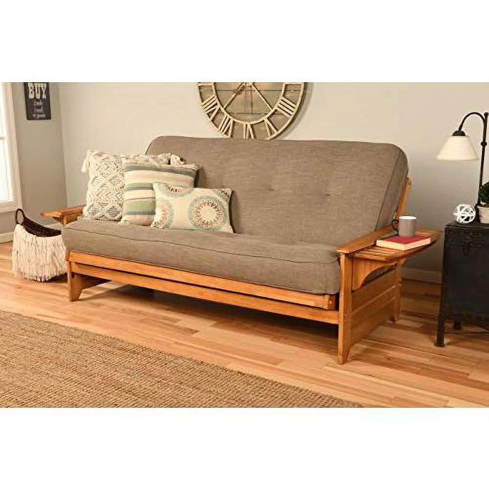 Rustic Walnut Futon with Storage A696