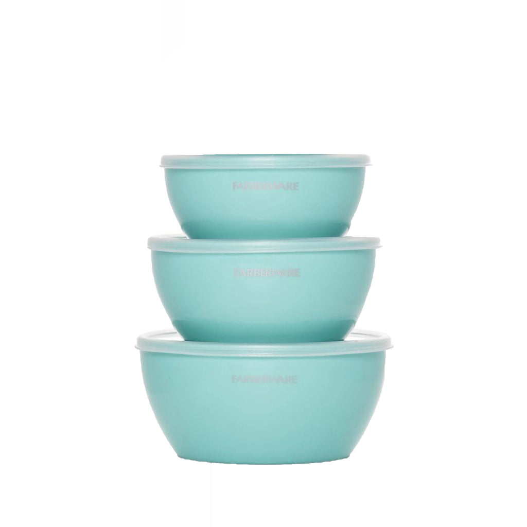 20-piece Plastic Mixing Bowl and Prep Set in Aqua F85770
