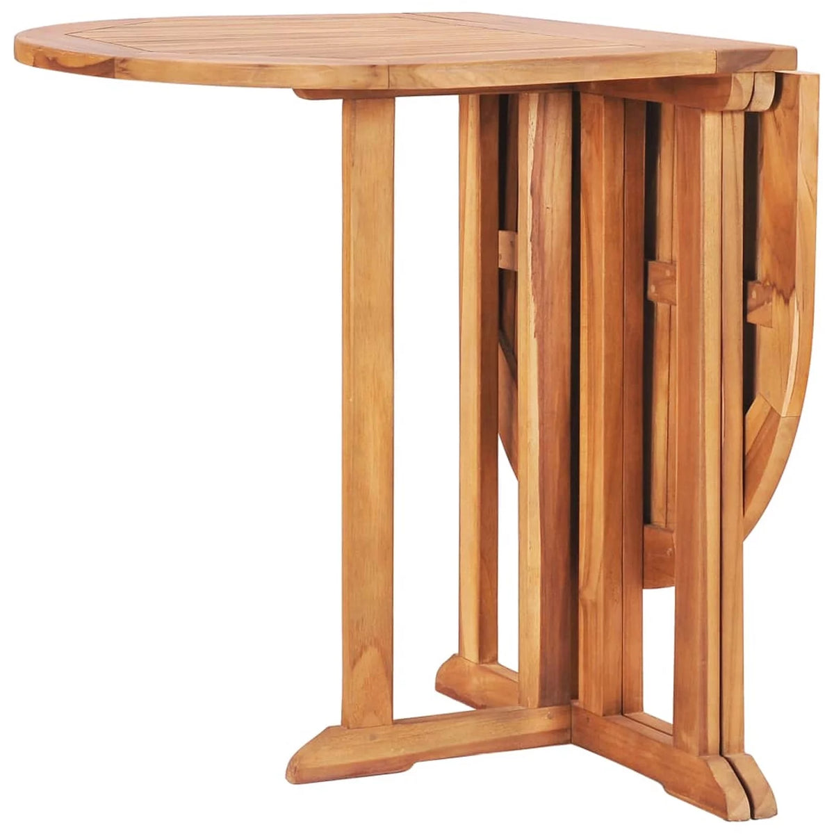 Folding Extendable Teak Wood Oval Outdoor Dining Table K232927