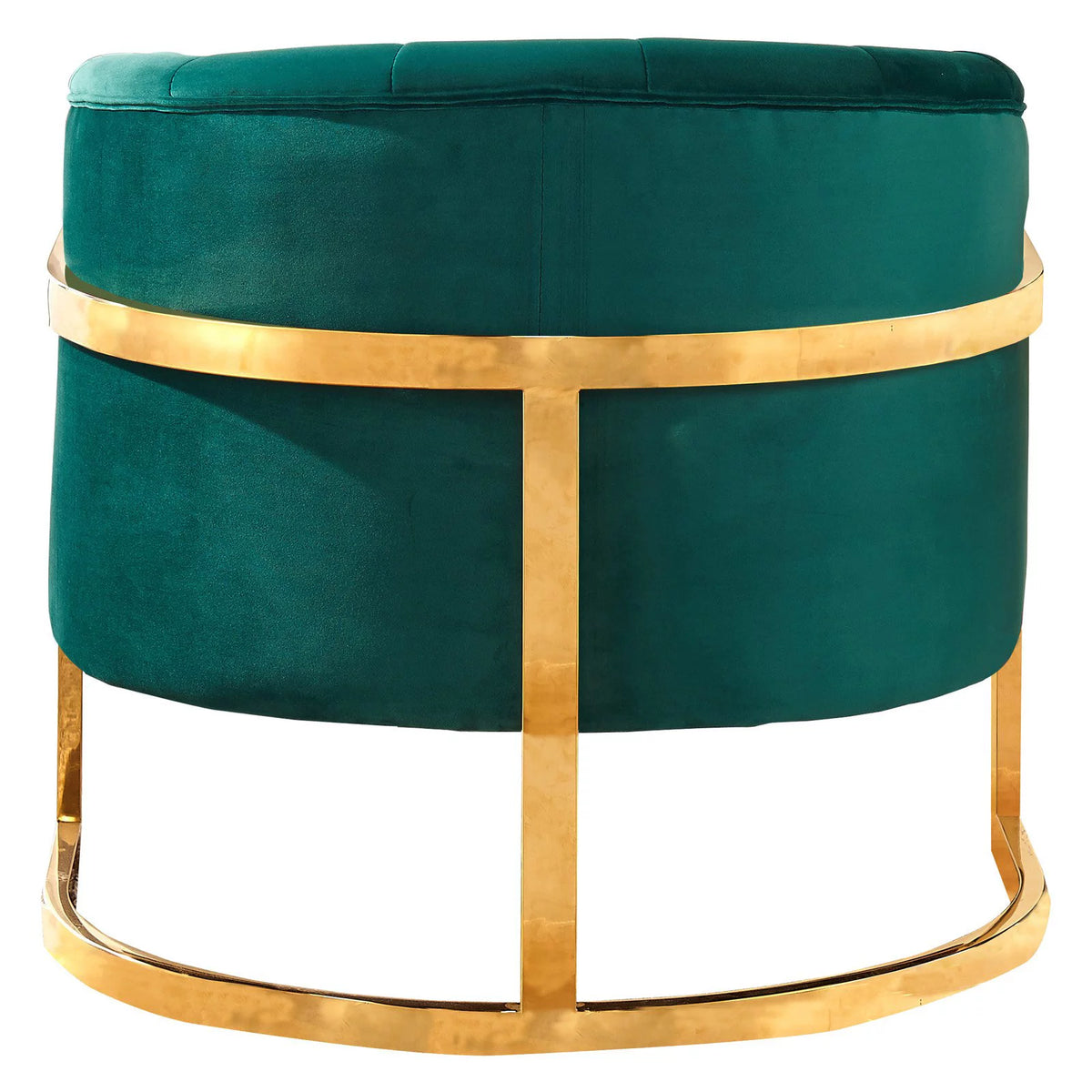 Green Velvet Accent Chair with Stainless Steel Base Z212258
