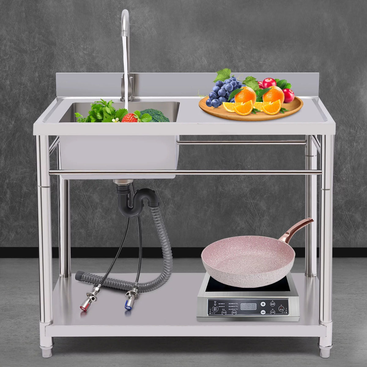 Stainless Steel 1 Compartment Utility Sink D793