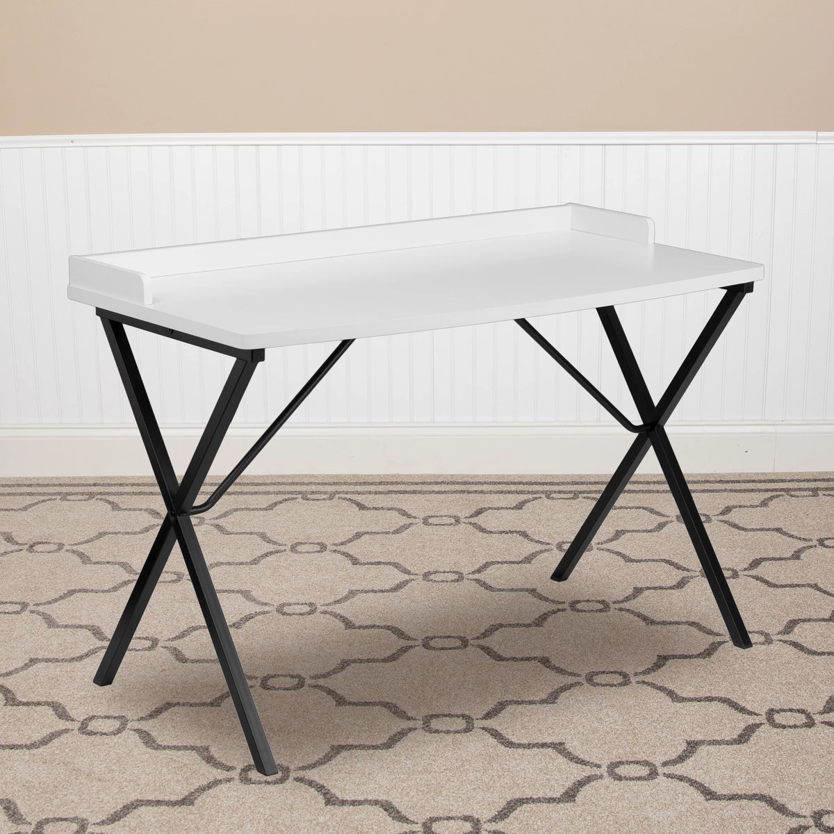 White Computer Desk V18860