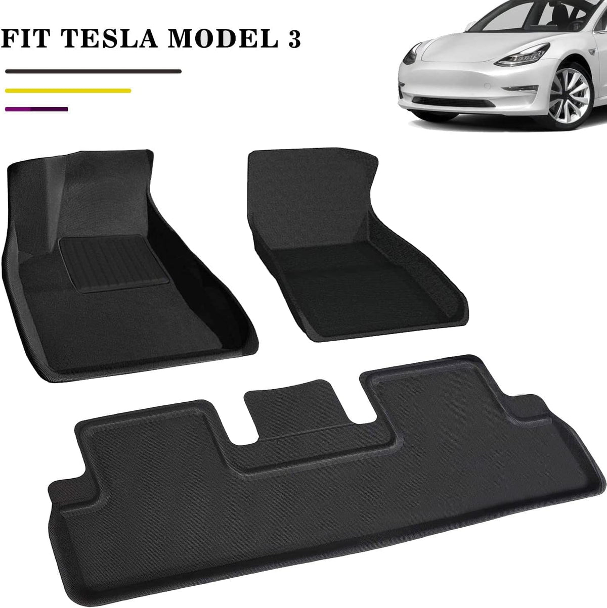 All-Weather Floor Mats for Tesla Model 3 P36907