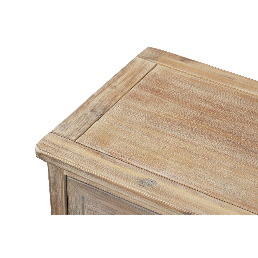 Rustic Storage Cabinet with 2 Drawers and 4 Fabric Basket R4540