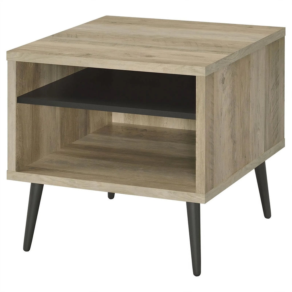 Square Engineered Wood End Table with Shelf Z63658
