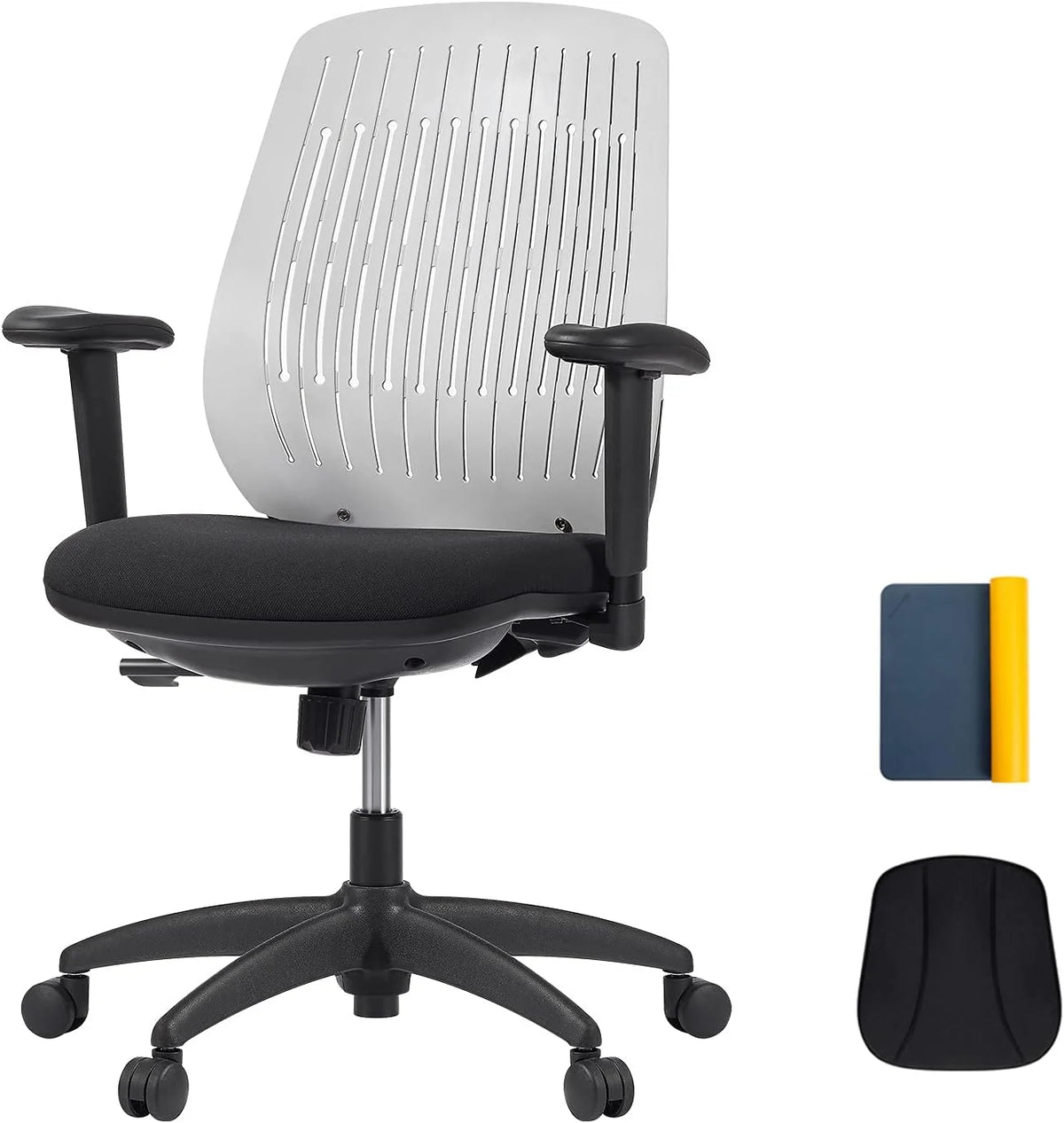 Gray Ergonomic Office Chair with 2D Armrest D809