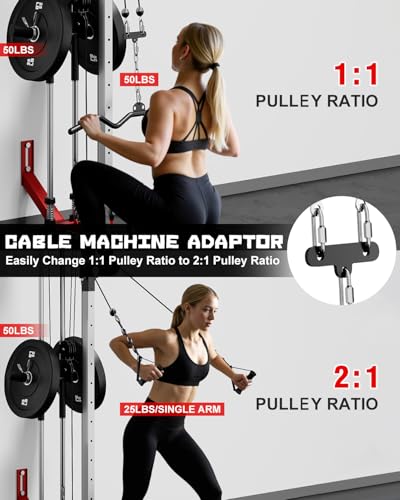 Wall Mount Cable Crossover Machine with 17 Positions Y5952