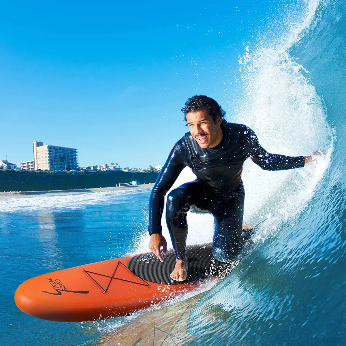 Inflatable Stand Up Paddle Board with Backpack, Leash, Paddle, Hand Pump & Repair Kit P855