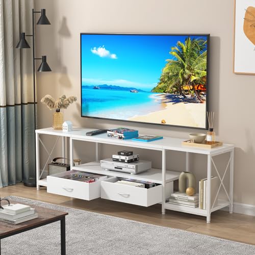 Fabric Drawers TV Stand for 65 70 75 Inches TV V37006