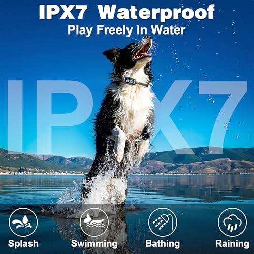 Wireless Dog Fence System, Rechargeable IPX6 Waterproof Collar, 33Yd-1000Yd Range V58437