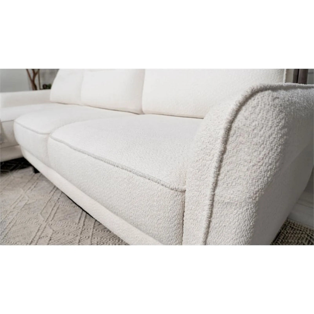 White Fabric Sectional Sofa L508