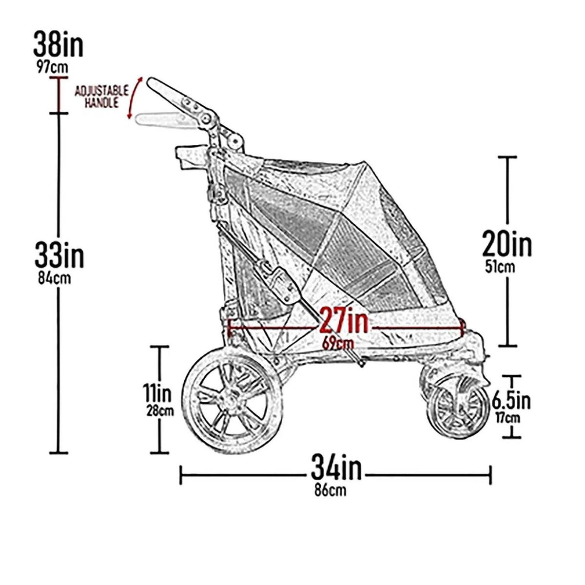 No-Zip Pet Stroller H618