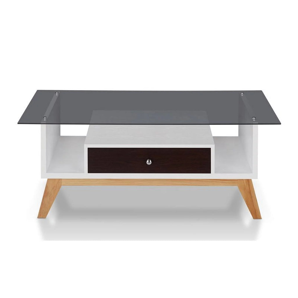 Mid-Century Glass Top Coffee Table S13004
