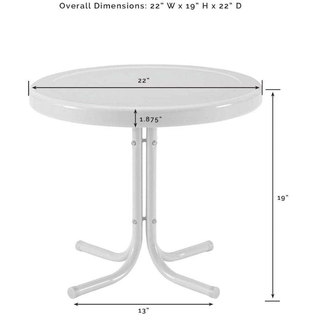 2 Piece Metal Patio End Table Set in Aqua Blue Z46128