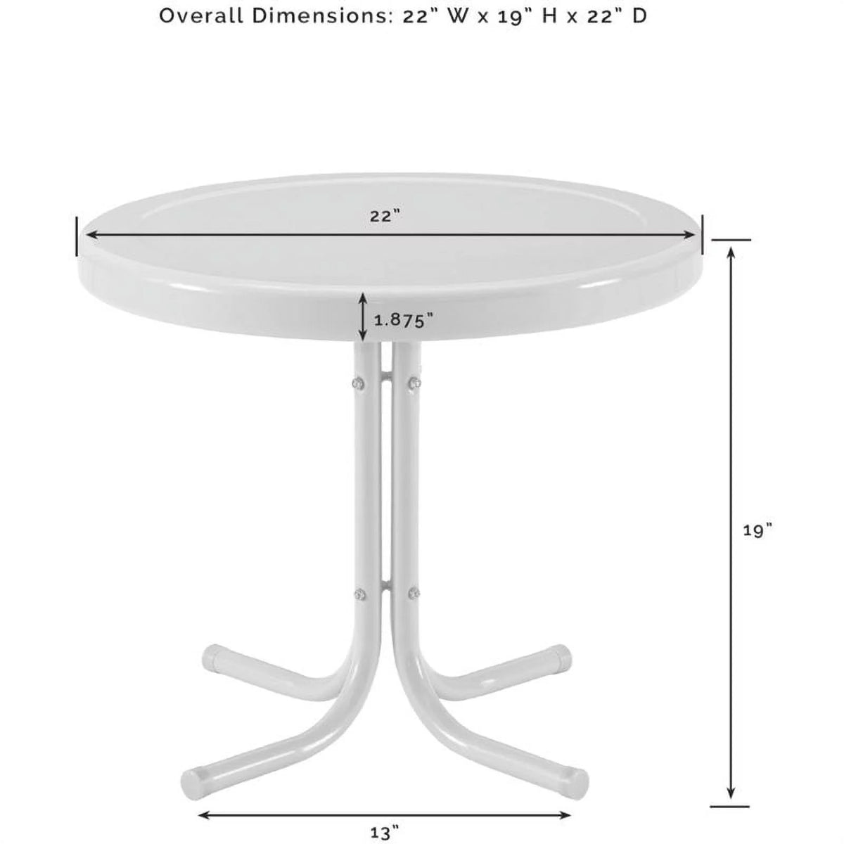 2 Piece Metal Patio End Table Set in Aqua Blue Z46128