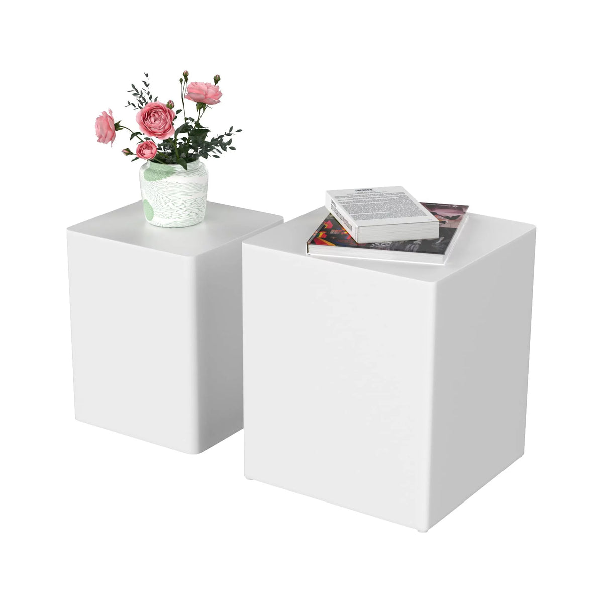 White MDF Nesting Table Set of 2 F23502
