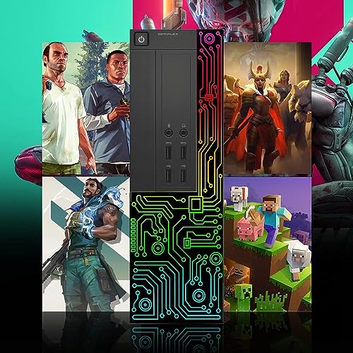 RGB Gaming Desktop Computer PC, Intel Core i5, GeForce GT 1030, 16GB RAM, 512GB SSD, 24 Inch Monitor, Keyboard Mouse Headset, WiFi, Windows 10 Pro B8357