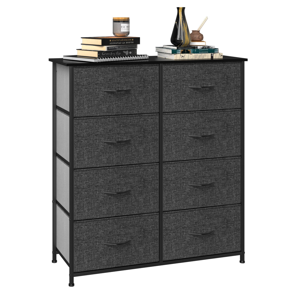 Black Grey 7 Drawer Dresser F41518