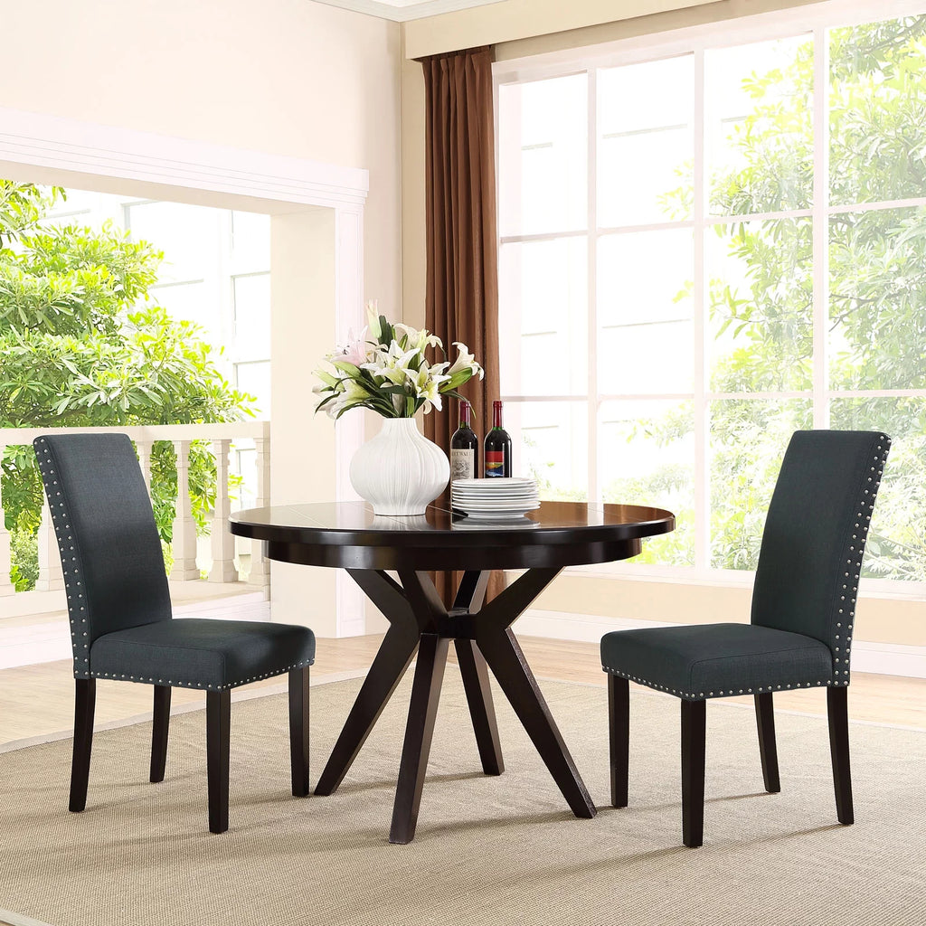 Gray Upholstered Fabric Dining Chair U266018