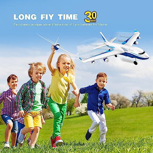 Remote Control Airplane with LED Light, 2 Battery M9876