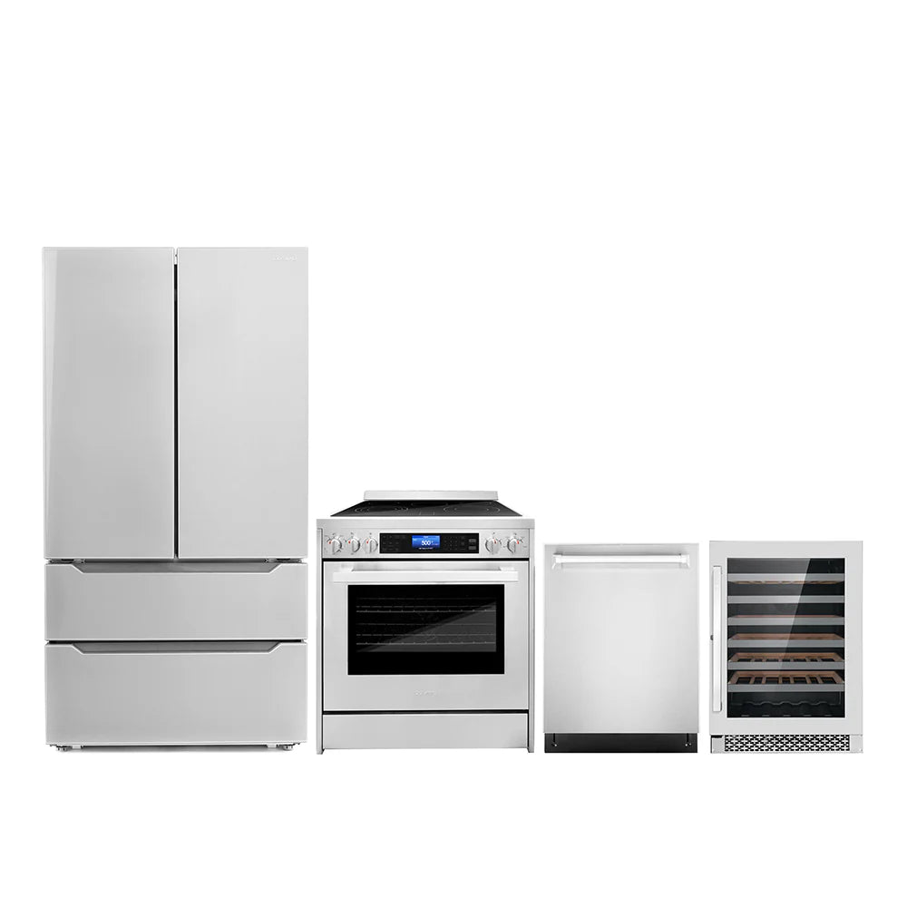 30 Electric Range, Refrigerator with Ice Maker, Dishwasher and Wine Cooler Z711233