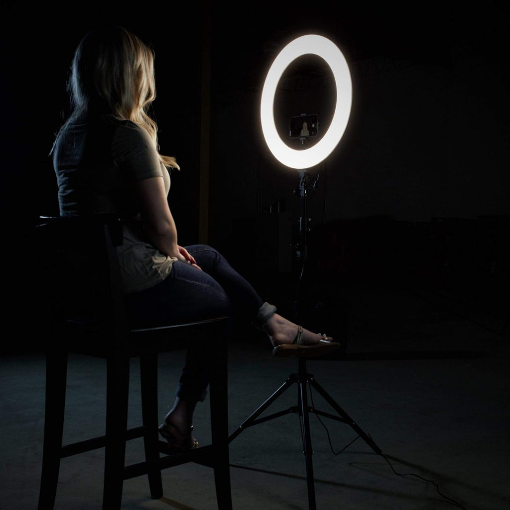 18 Dimmable Bi-Color LED Ring Light Kit with Light Stand K35478