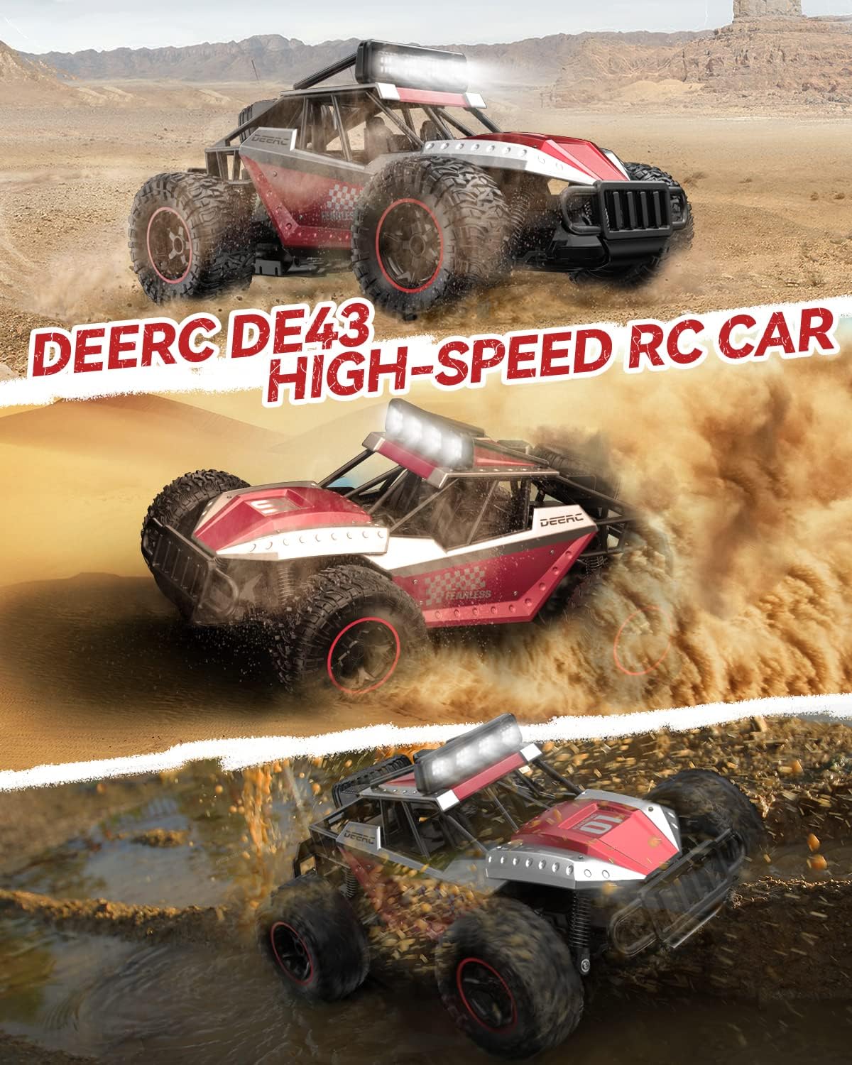 1:14 Scale 2WD Remote Control Off Road RC Car with Two Rechargeable Batteries H886