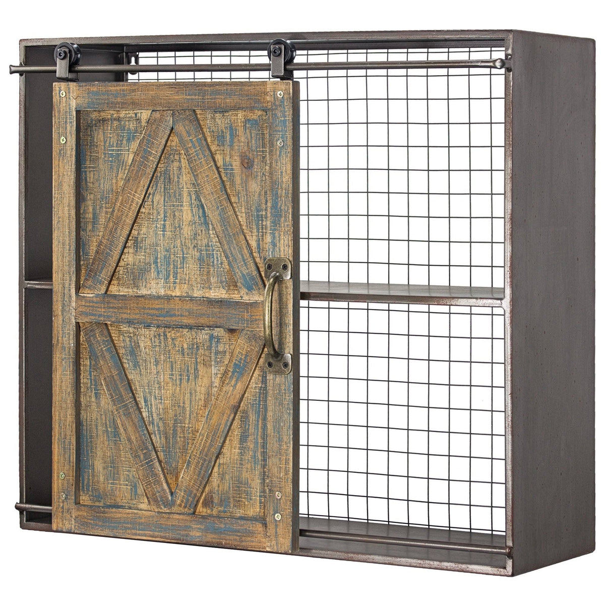 Brown Farmhouse Wall Shelf S452171