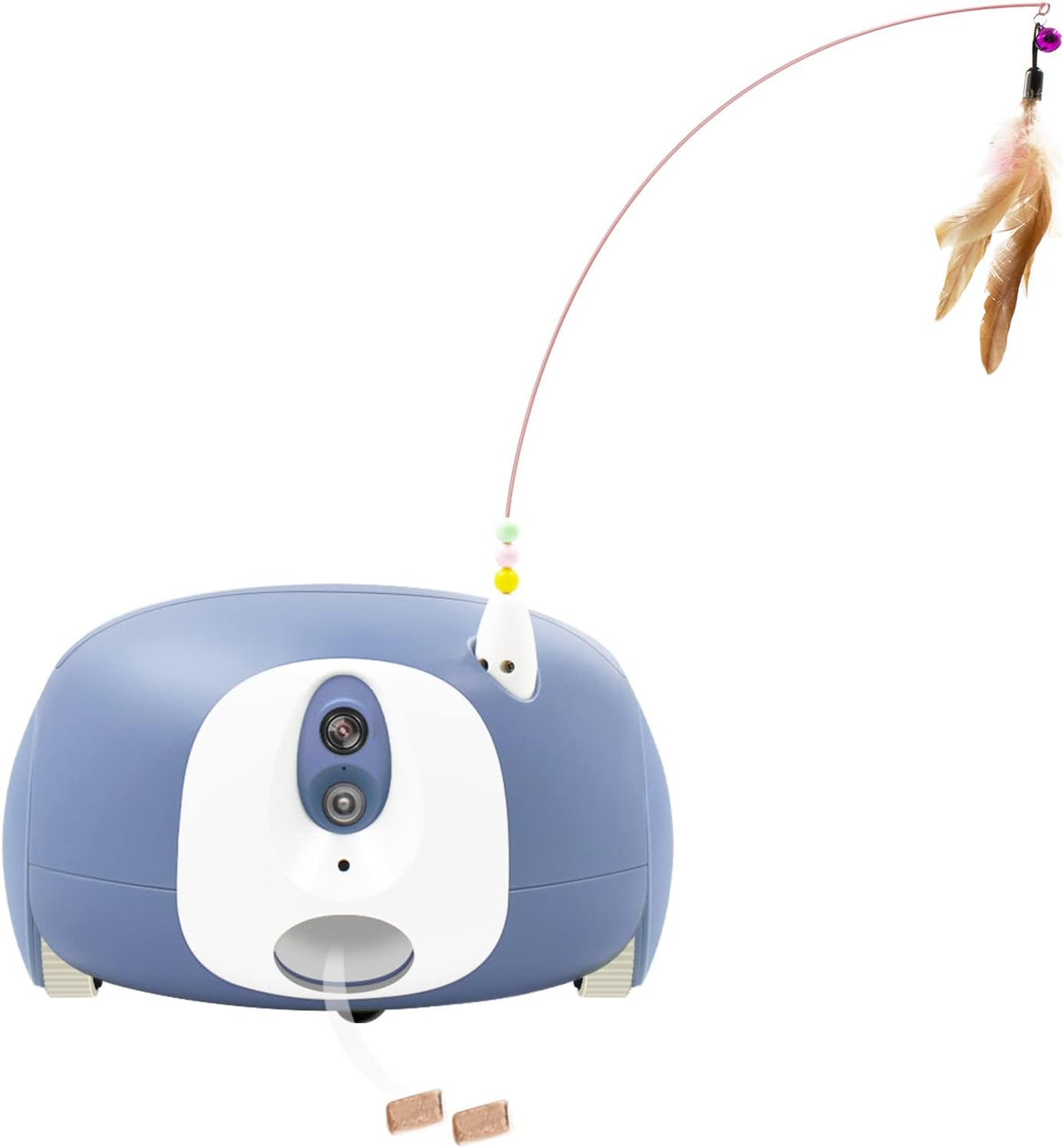 Pet Camera Robot, Cat Dog Treat Dispenser, 1080P HD Camera with Night Vision I46176