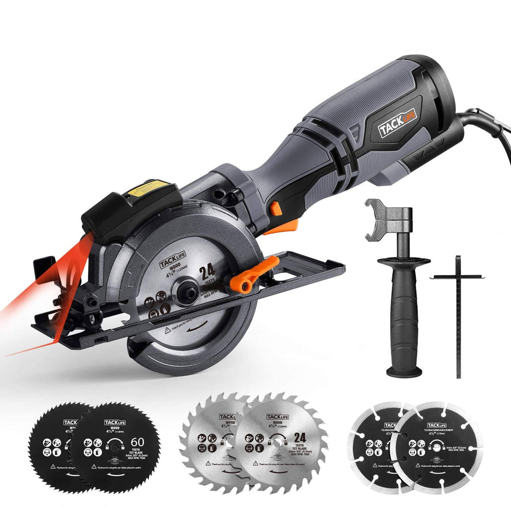 Circular Saw with Metal Handle, 6 Blades, Laser Guide M91775