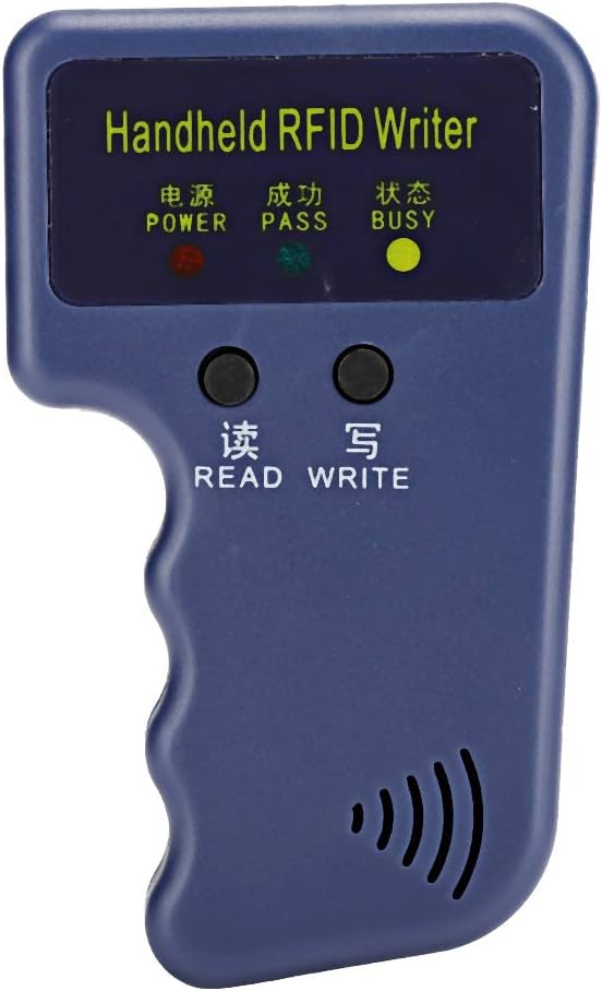 Handheld RFID Card Copier 125KHz ID Duplicator Reader Writer with 5Pcs Writable Keychain and 5Pcs Writable Card X6133