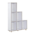 White Wood 6-Compartment Bookcase R119114