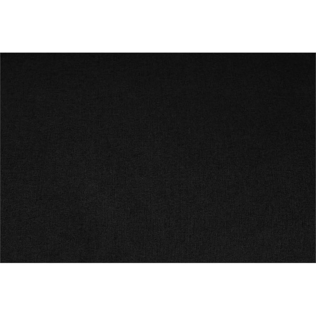 Black Linen Fabric Modular 2 Piece Armless Loveseat F3660