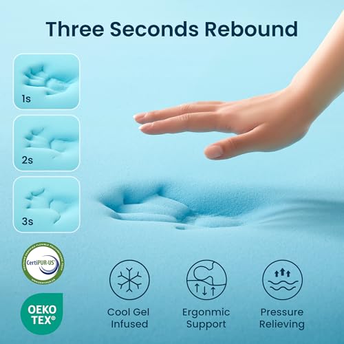 4 Inch Dual Layer Memory Foam Mattress Topper Queen E6461