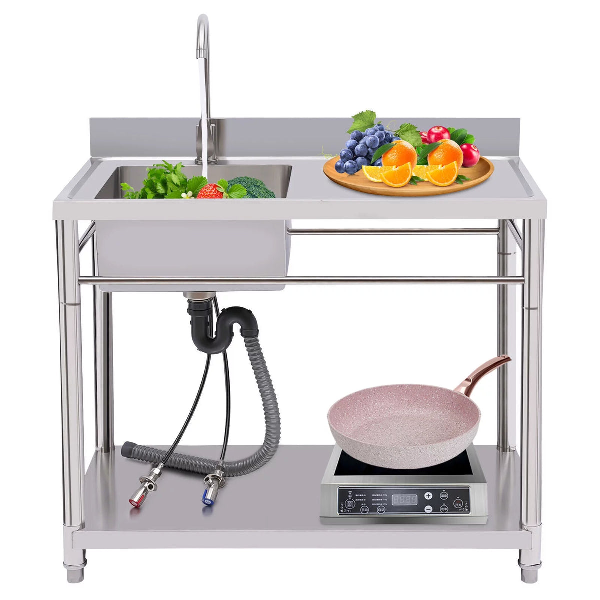 Stainless Steel 1 Compartment Utility Sink D793