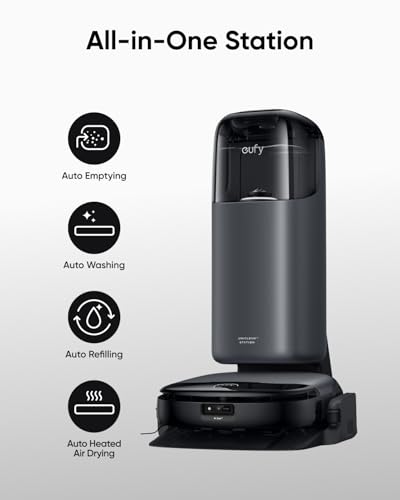 Robot Vacuum and Mop Combo, 8,000 Pa Suction W469